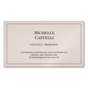 Carte De Visite Magnétique Professionnel Unique Classique Simple