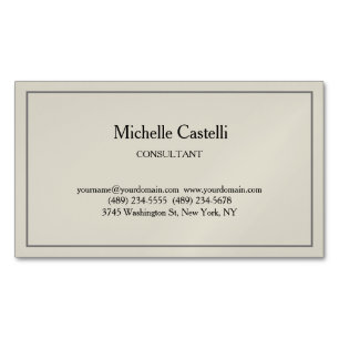 Carte De Visite Magnétique Professionnel Unique Classique Simple