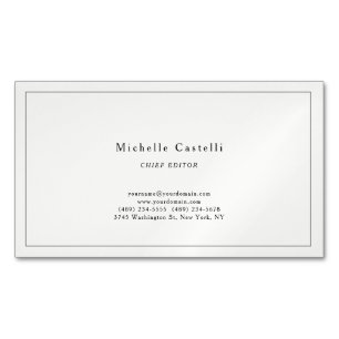 Carte De Visite Magnétique Professionnel Unique Classique Simple Pastel