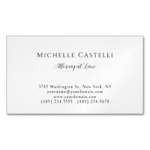 Carte De Visite Magnétique Professionnel Unique Minimaliste Simple Noir Blanc
