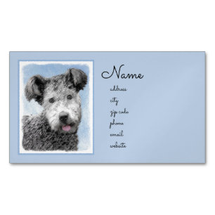 Carte De Visite Magnétique Pumi Peinture - Cute Original Chien Art