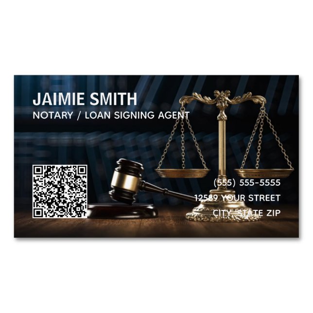 Carte De Visite Magnétique QR personnalisé par noeud (devant)