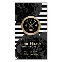 Rayures modernes de maquilleur et de coiffeur