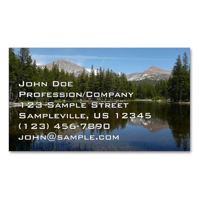 Carte De Visite Magnétique Réflexion du lac Yosemite (devant)