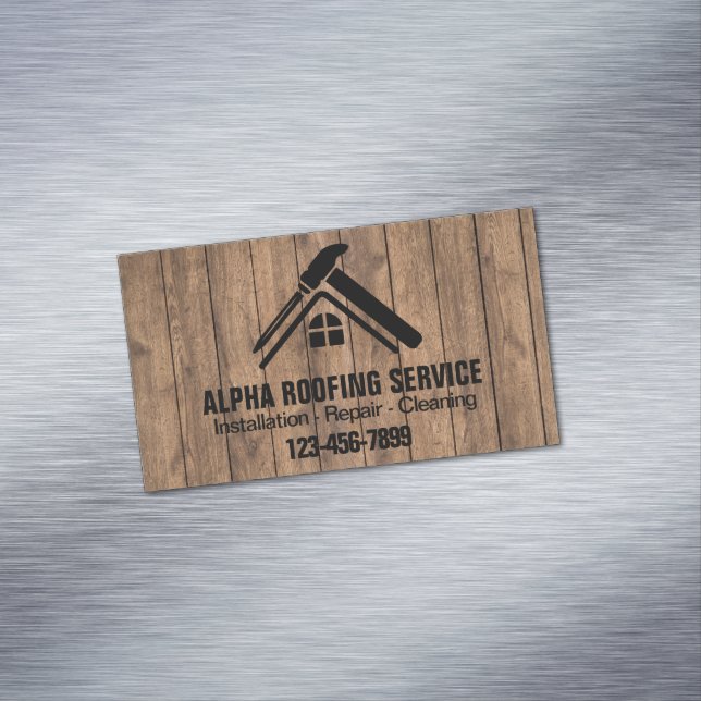 Carte De Visite Magnétique Réparation des toits de l'entrepreneur Roofer (In Situ)