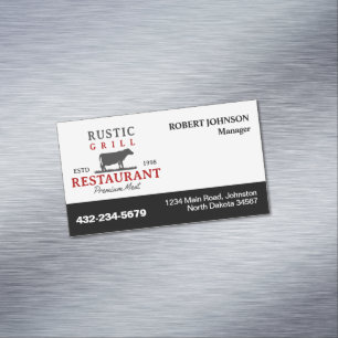 Carte De Visite Magnétique Restaurant ou toute autre carte magnétique d'affai