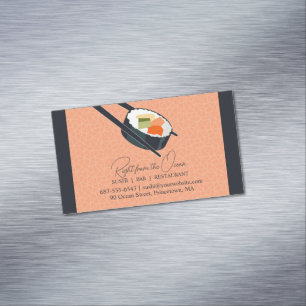 Carte De Visite Magnétique Restaurant Sushi Bar