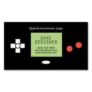Carte De Visite Magnétique Rétro console de jeux vidéo de style