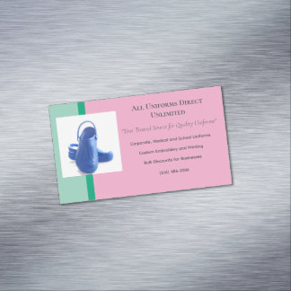 Carte De Visite Magnétique Rose clair bleu bleu Médicale Uniforme Chaussure i