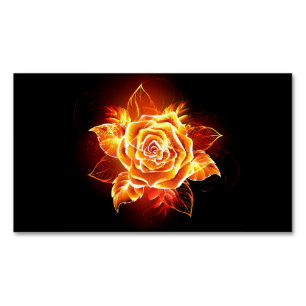 Carte De Visite Magnétique Rose incendie en floraison