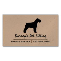 Schnauzer Chien Silhouette (Oreilles naturelles)