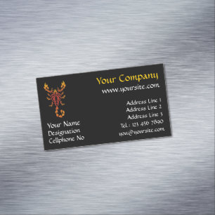 Carte De Visite Magnétique Scorpion flamant