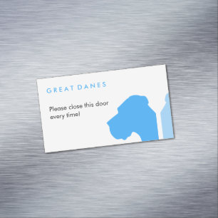 Carte De Visite Magnétique série minimale d'identification du Grand Danois