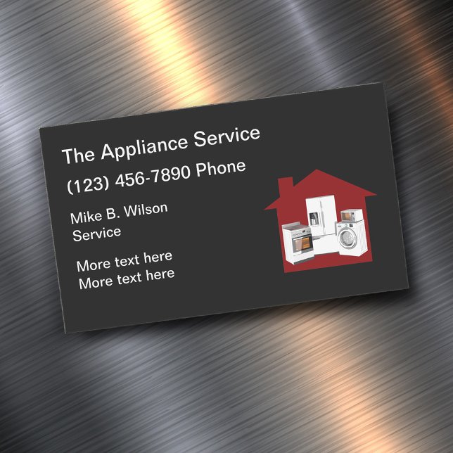 Carte De Visite Magnétique Service d'assurance cool Home Appliance (Créateur téléchargé)