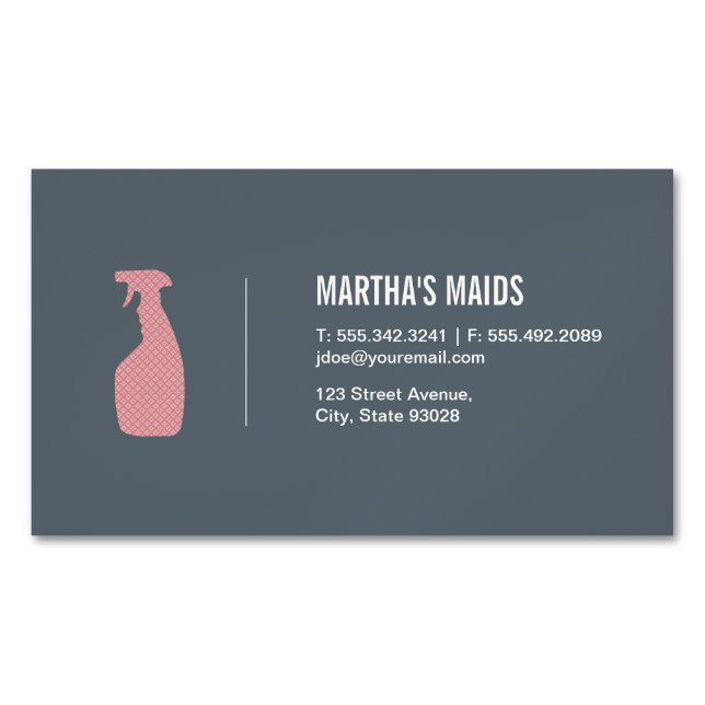 Carte De Visite Magnétique Service de ménage (devant)