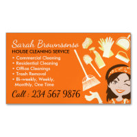 Service De Nettoyage De Fille Orange Lady Janitori