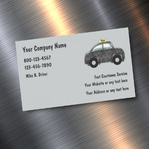 Carte De Visite Magnétique Service de taxi