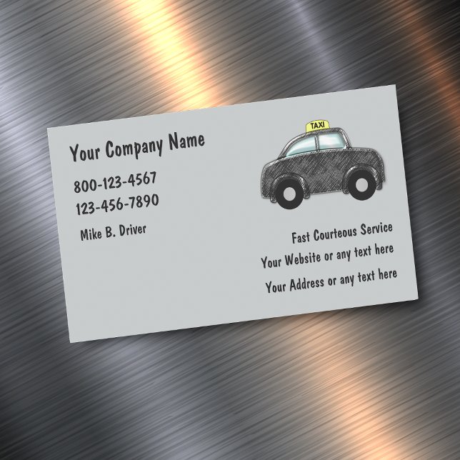 Carte De Visite Magnétique Service de taxi (Créateur téléchargé)