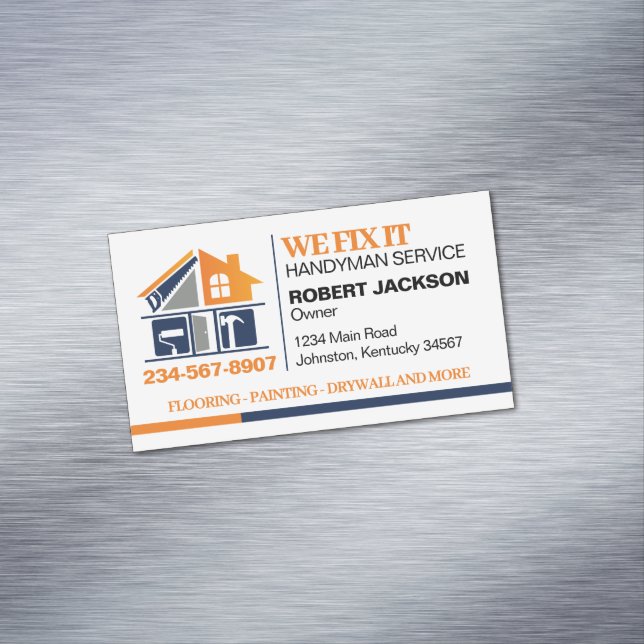 Carte De Visite Magnétique Service Handyman (In Situ)