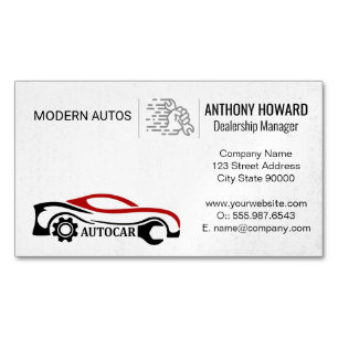 Carte De Visite Magnétique Services Auto   Concessionnaire automobile   Pièce