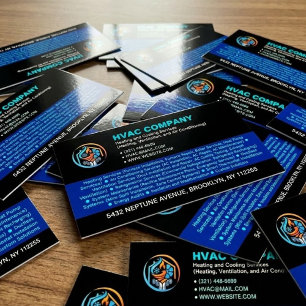 Carte De Visite Magnétique Services CVC modernes, Logo de la société noire Ch