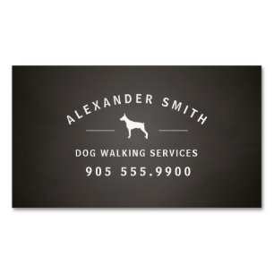 Carte De Visite Magnétique Services de marche de chiens