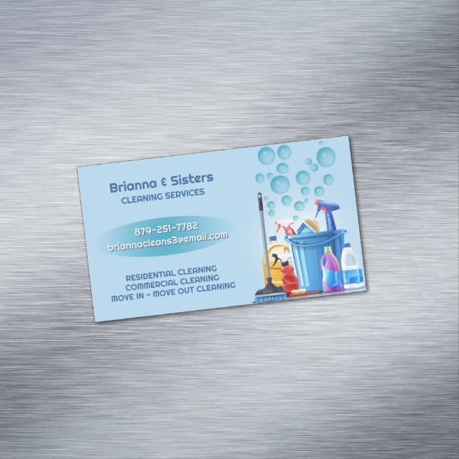 Carte De Visite Magnétique Services de nettoyage (In Situ)