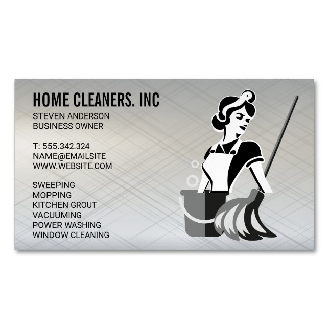 Carte De Visite Magnétique Services de nettoyage | Service de ménage | Janvie (devant)