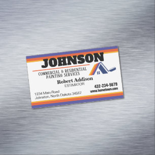 Carte De Visite Magnétique Services de peinture commerciale et résidentielle