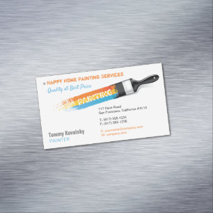 Carte De Visite Magnétique Services de peinture   Peintres