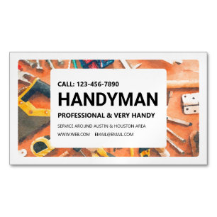 Carte de visite magnétique : Services Handyman