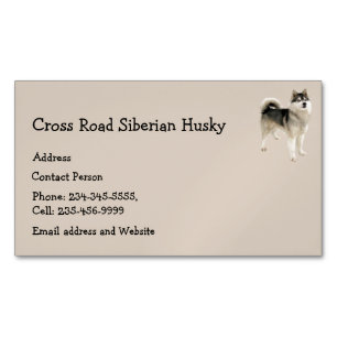 Carte De Visite Magnétique Sibérie Husky Chien Animal animal de compagnie