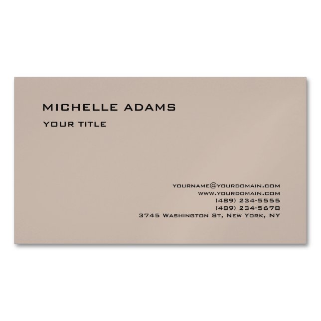 Carte De Visite Magnétique Simple Professionnel Moderne (devant)