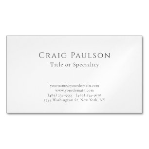Carte De Visite Magnétique Simple professionnel simple et attrayant minimalis