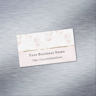 Carte De Visite Magnétique Site Web de Nom d'Entreprise Floral à Pétales de R