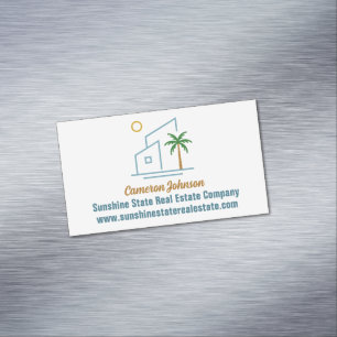 Carte De Visite Magnétique Société Immobilière de Plage Realtor Côté Mer