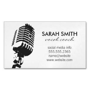 Carte De Visite Magnétique Socle Microphone