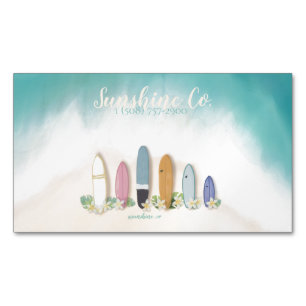 Carte De Visite Magnétique Soleil et sable de plage