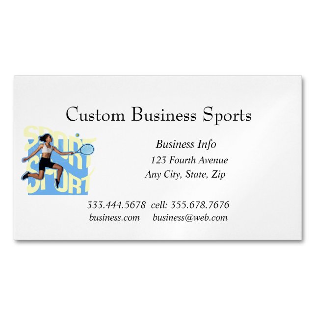 Carte De Visite Magnétique Sports personnalisés Basketball Fitness Coach Tenn (devant)