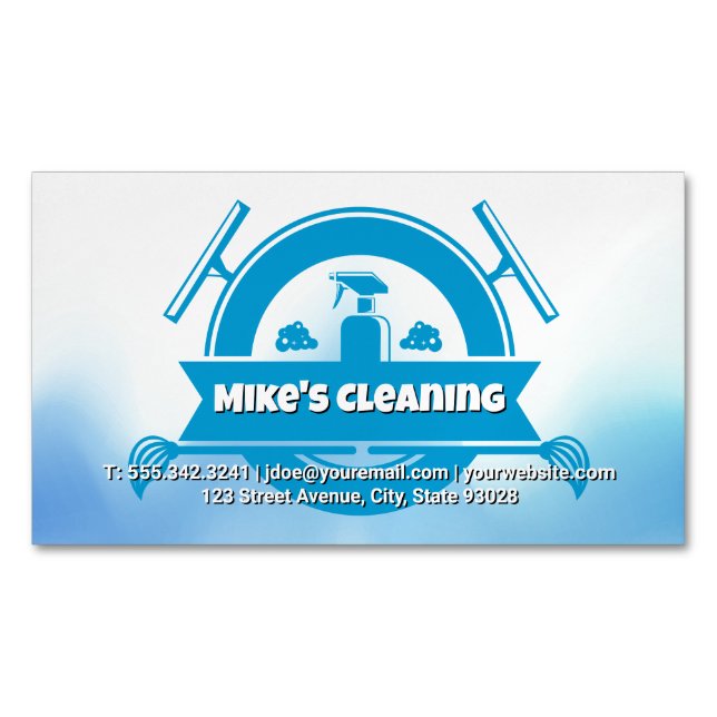 Carte De Visite Magnétique Spray Bottle | Squeegee (devant)