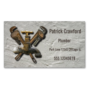 Carte De Visite Magnétique Technicien d'ingénieur de drainage d'eaux d'égout
