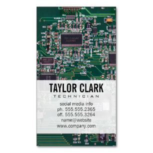 Carte De Visite Magnétique Technicien   Ingénieur logiciel