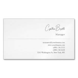 Carte De Visite Magnétique Tendance minimaliste moderne Plain simple Modèle