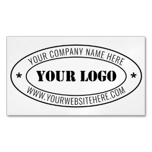 Carte De Visite Magnétique Texte personnalisé de l'entreprise avec logo de so