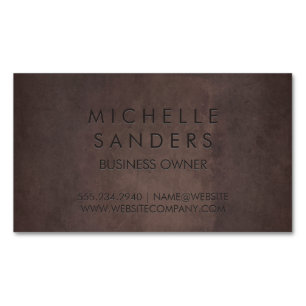 Carte De Visite Magnétique Texture Brown lisse   Arrière - plan simple