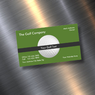 Carte De Visite Magnétique Thème de golf sportif