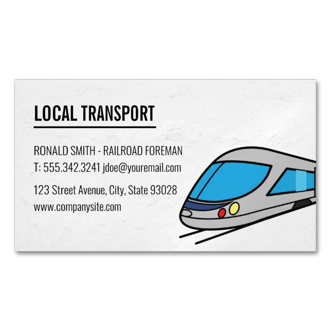 Carte De Visite Magnétique Train à grande vitesse (devant)