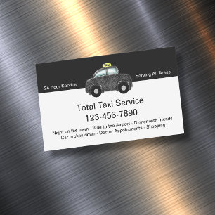 Carte De Visite Magnétique Transport aéroport de Taxi cool