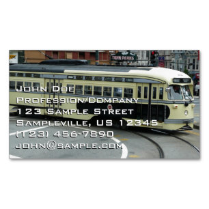 Carte De Visite Magnétique Trolley de San Francisco