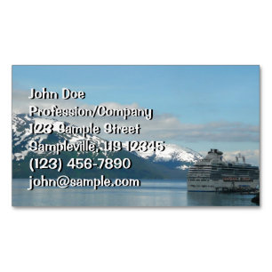 Carte De Visite Magnétique Vacances de croisière en Alaska Photographie de vo